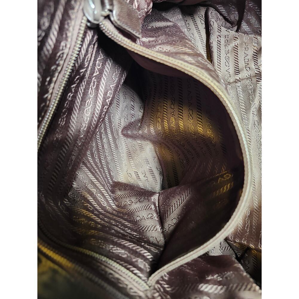 Prada Chocolate Brown Microfiber leather bag - Picture 6 of 9